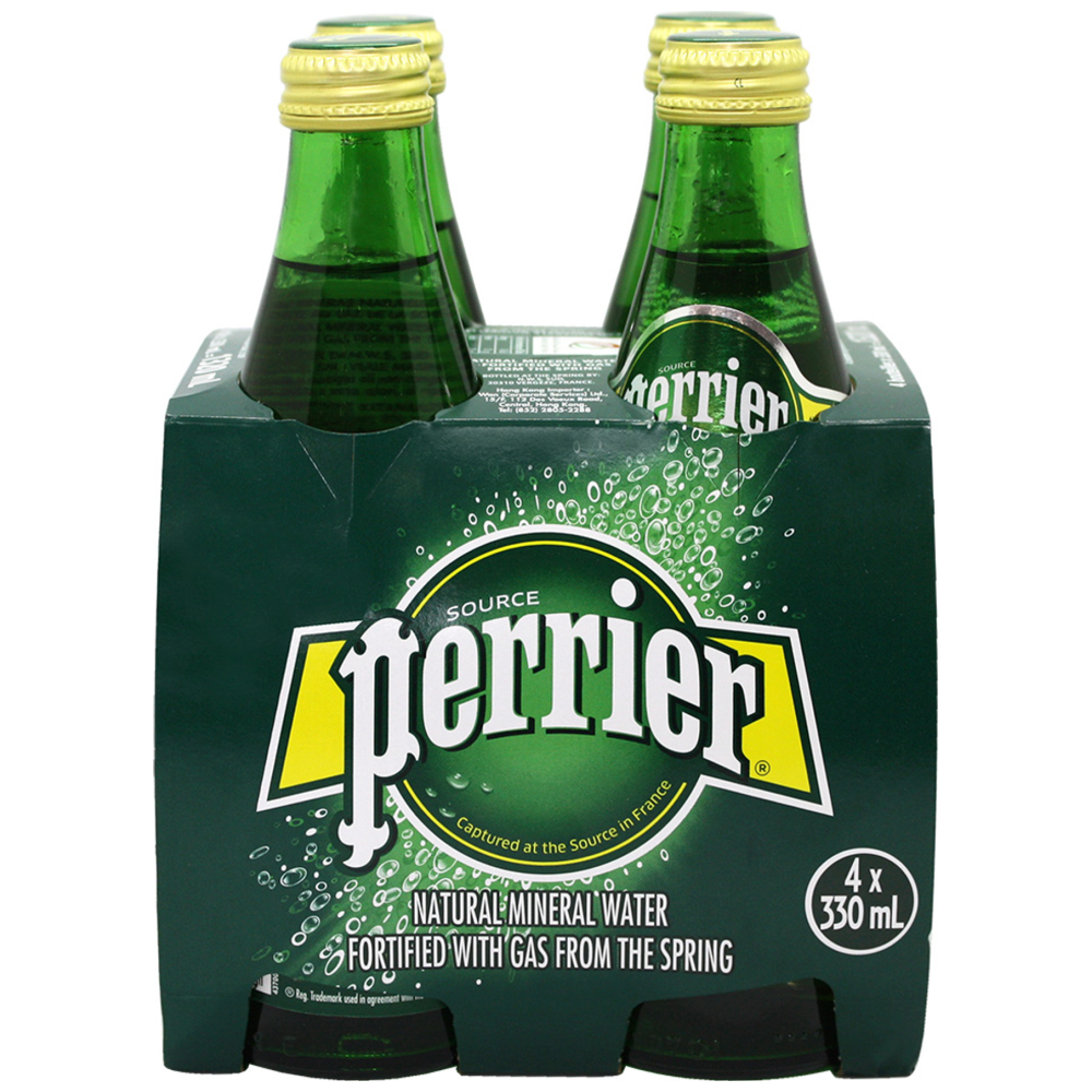 Perrier Ανθρακούχο Φυσικό Μεταλλικό Νερό Φιάλη 4x330ml