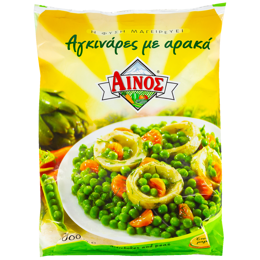 Αίνος Αγκινάρες με Αρακά Κατεψυγμένος 1kg
