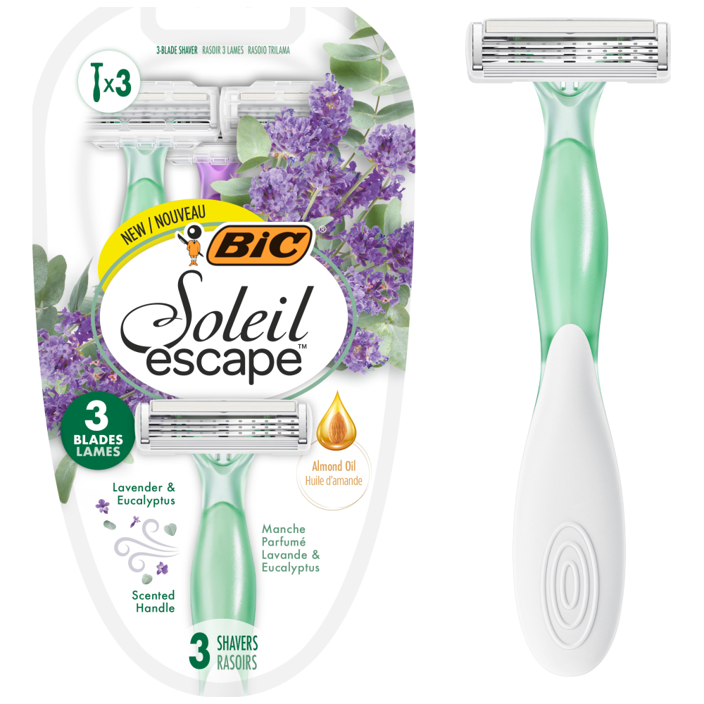 Bic Soleil Escape Λεβάντα & Ευκάλυπτος Ξυραφάκια Μιας Χρήσης 3τεμ