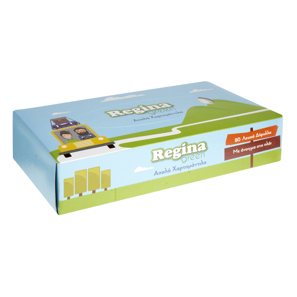 Regina Green Χαρτί Επιτραπέζιο Λευκό 2Φύλλων 0,105gr 80τεμ