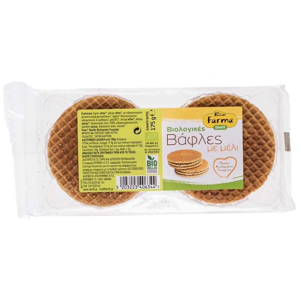 Bio Farma Βάφλες με Μέλι Βιολογικές 175gr