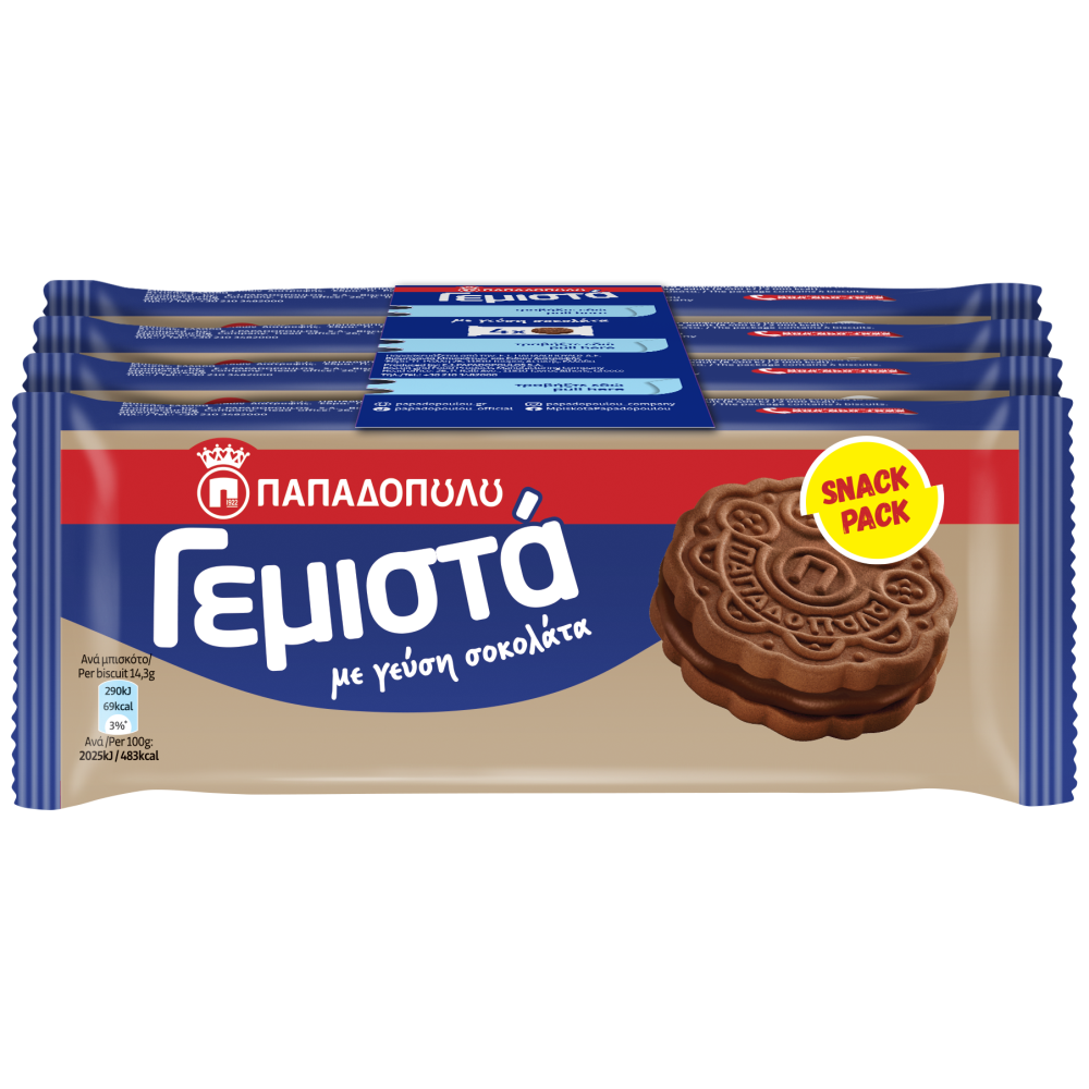 Παπαδοπούλου Γεμιστά Σοκολάτα 58gr 4τεμ