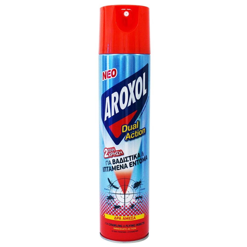 Aroxol Dual Action Για Βαδιστικά & Ιπτάμενα Έντομα Spray 300ml