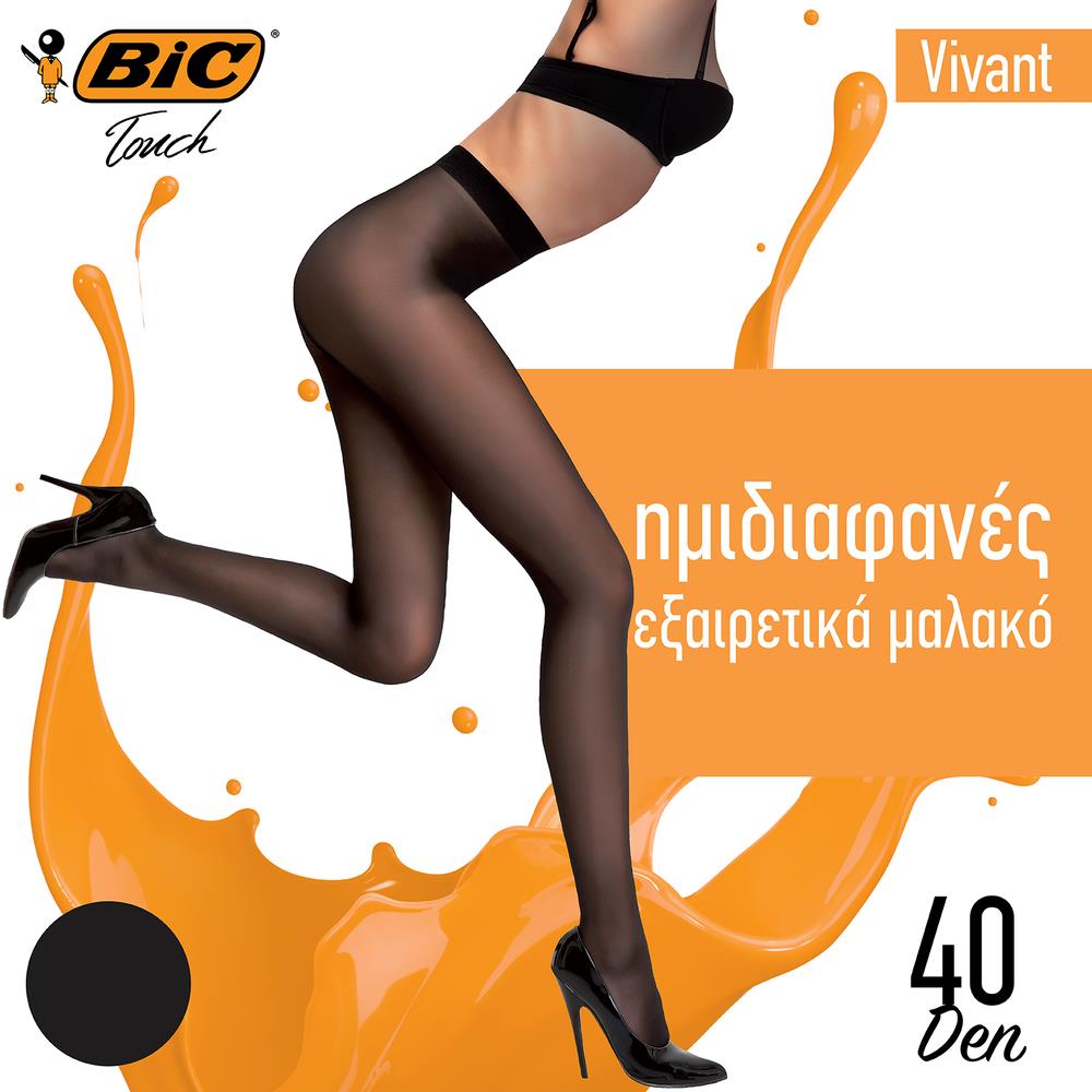 BIC Vivant Καλσόν Ελαστικό Μαύρο 40D XLarge