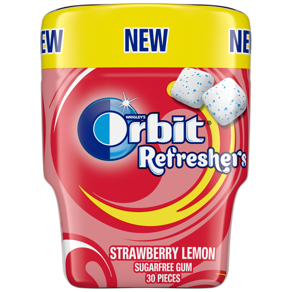 Orbit Τσίχλα Φράουλα Λεμόνι Μπουκάλι 67gr