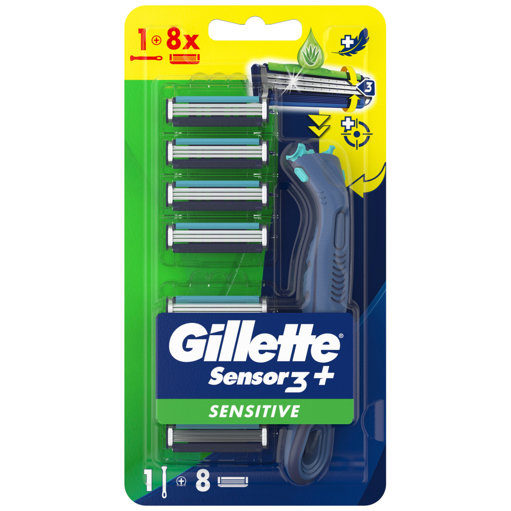 Gillette Sensor 3 Sensitive Δώρο 8 Ανταλλακτικά Λαβή