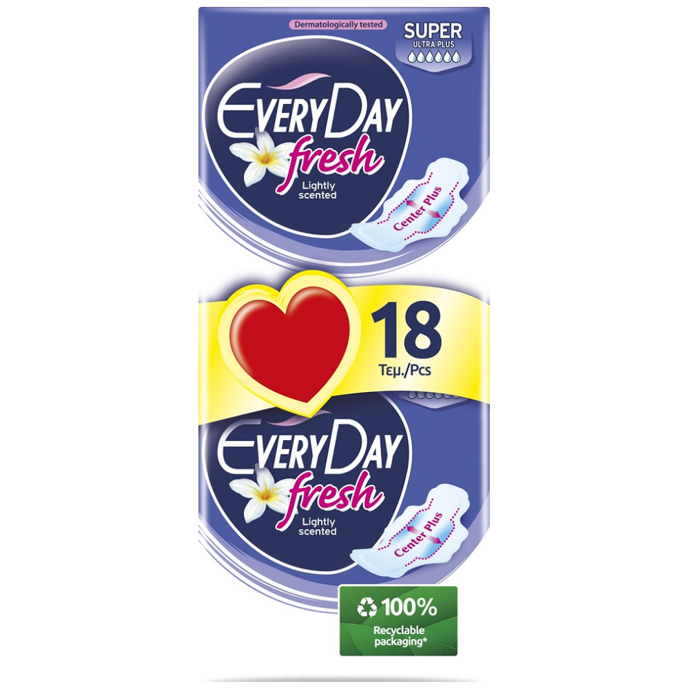 Everyday Σερβιέτες Fresh Ultra Plus Super 18τεμ