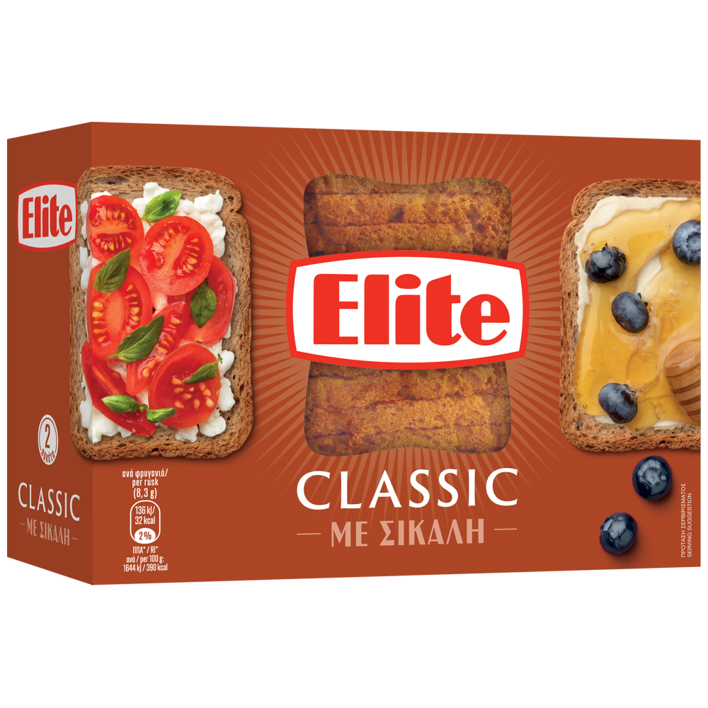 Elite Φρυγανιές Σίκαλης 180gr