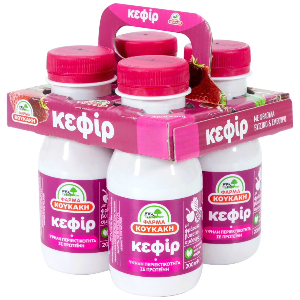 Φάρμα Κουκάκη Κεφίρ Κόκκινα Φρούτα 4x200ml