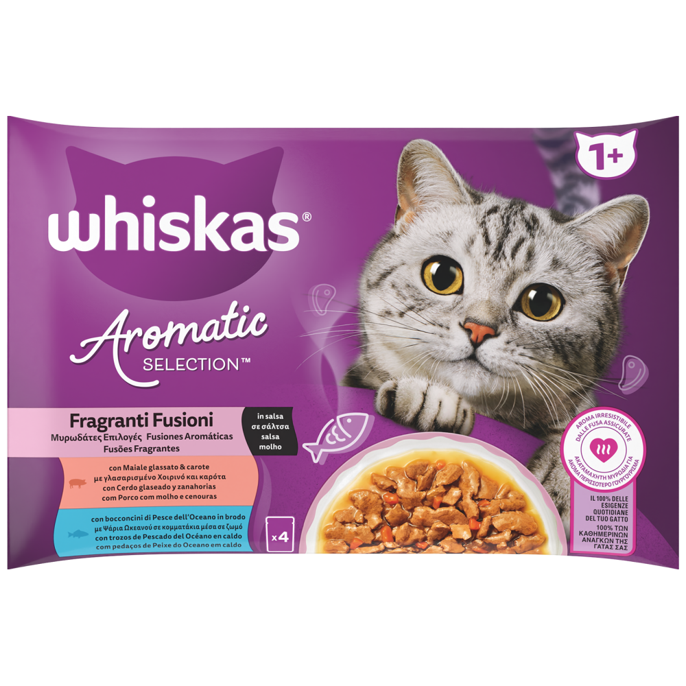 Whiskas Φακελάκια Γάτας Aromatic Μυρωδικά 4x85gr