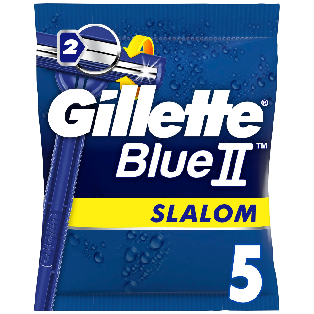 Gillette Blue Ii Slalom Ξυραφάκια Mε Κινούμενες Κεφαλή 5τεμ