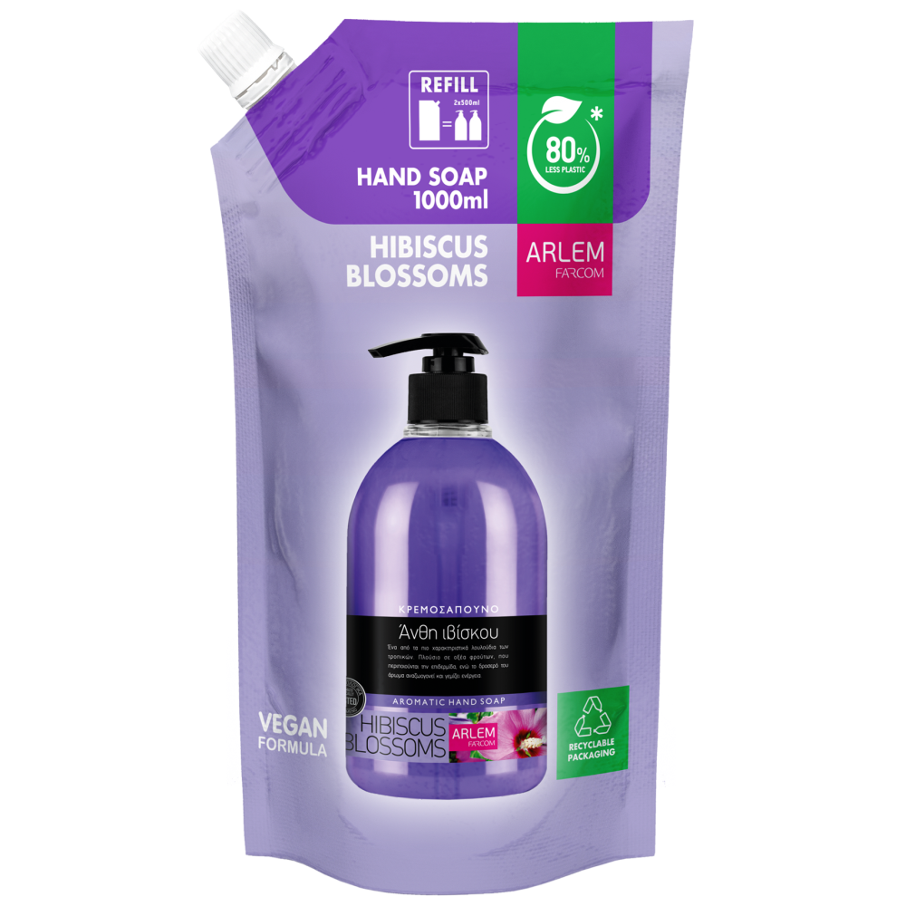 Arlem Doypack Άνθη Ιβίσκου Κρεμοσάπουνο 1000ml