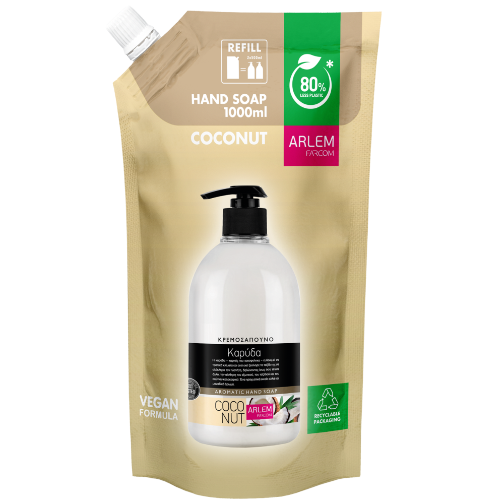 Arlem Κρεμοσάπουνο Doypack Καρύδα 1000ml