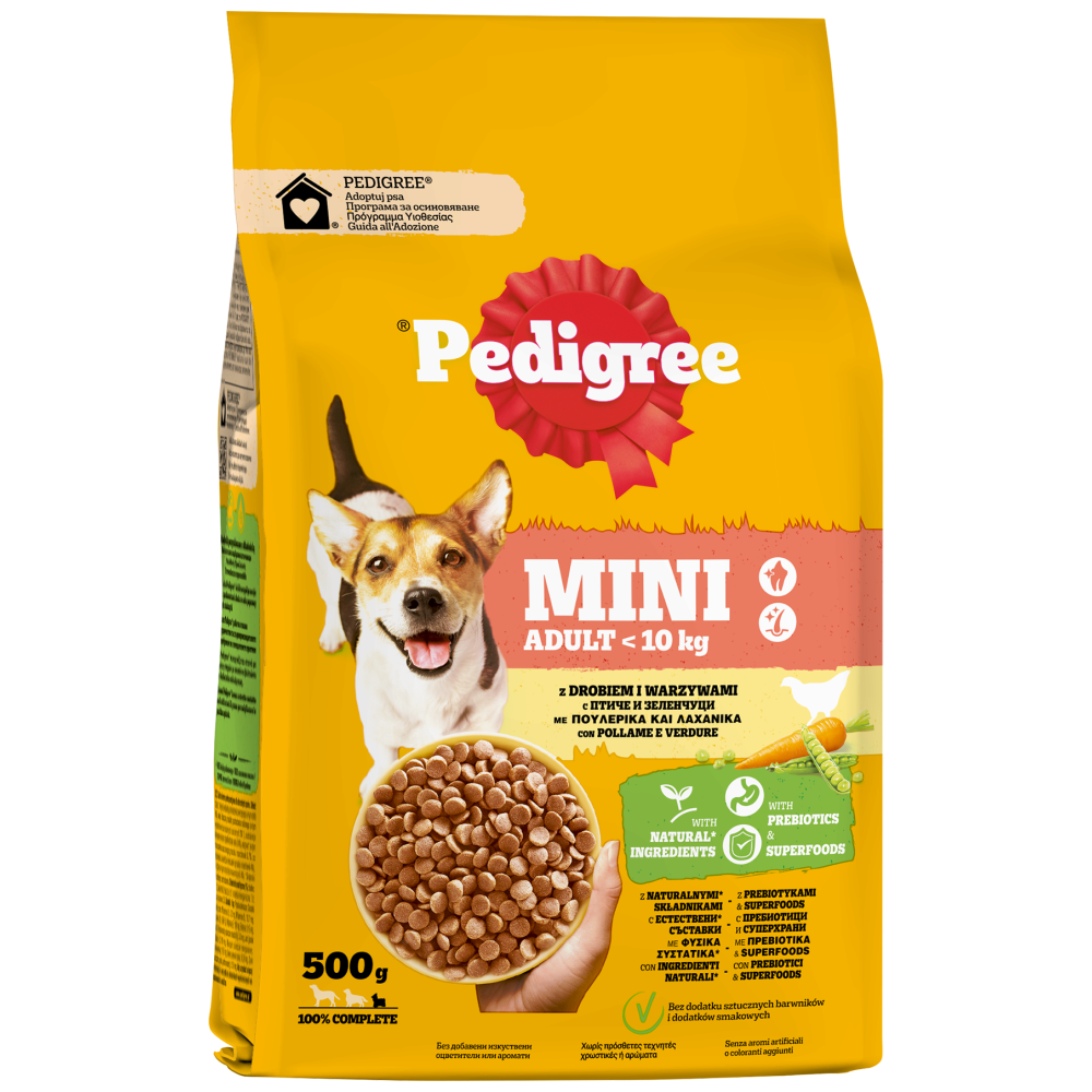 Pedigree Mini Adult Ξηρή Τροφή Σκύλου Με Κοτόπουλο 500gr
