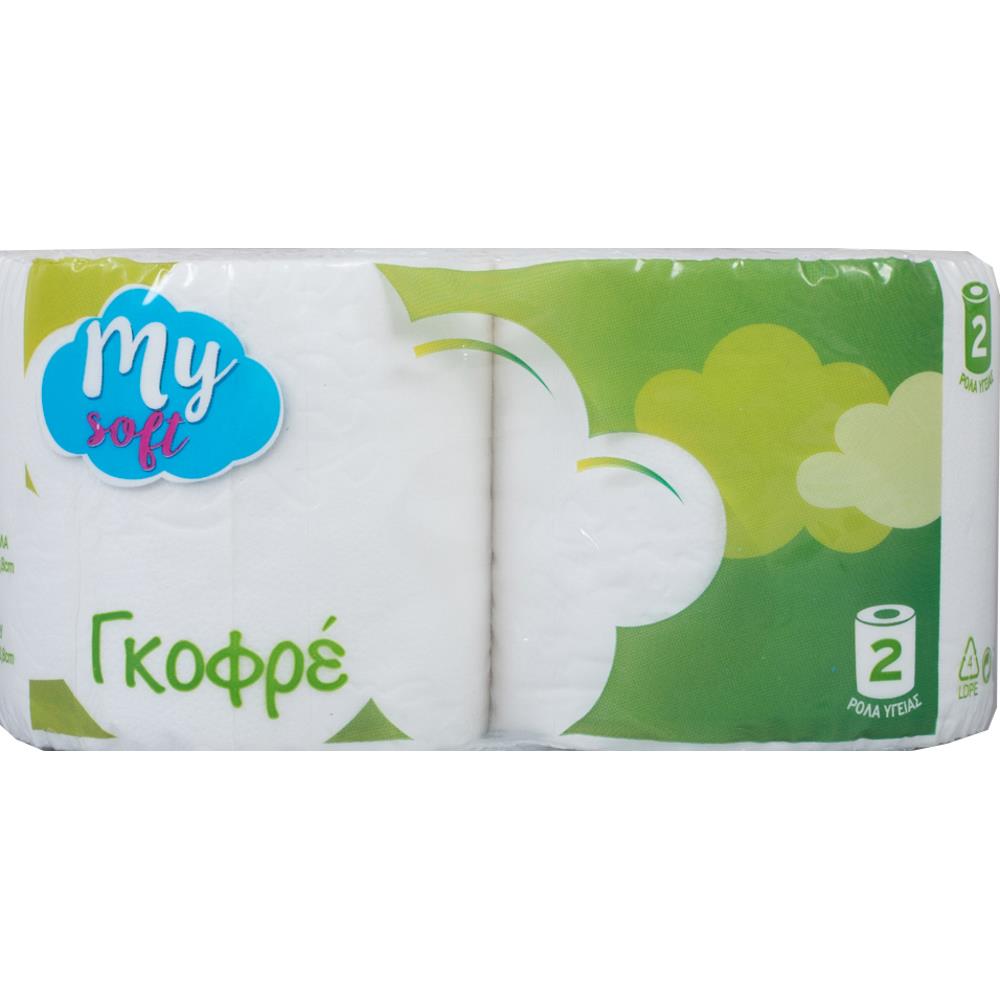 My Soft Χαρτί Υγείας Γκοφρέ 0,196kg 2τεμ