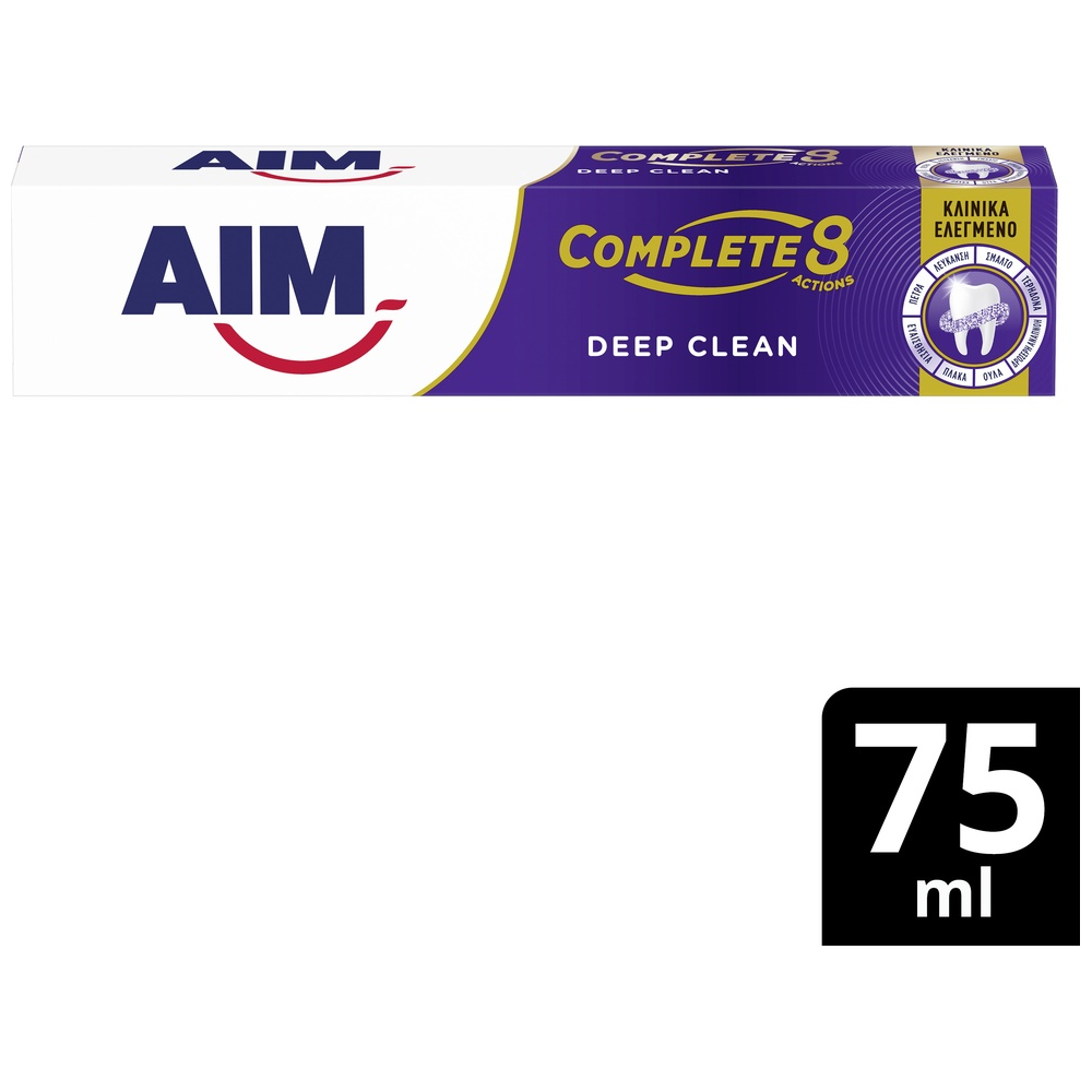 Aim Complete 8 Actions Οδοντόκρεμα Deep Clean 75ml