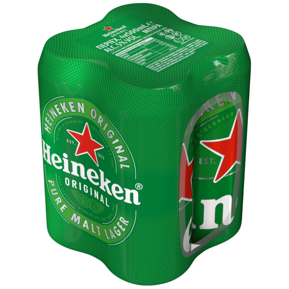 Heineken Μπίρα Lager Κουτί 4x500ml