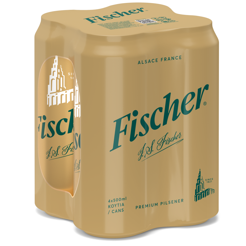 Fischer Μπίρα Pilsner Κουτί 4x500ml