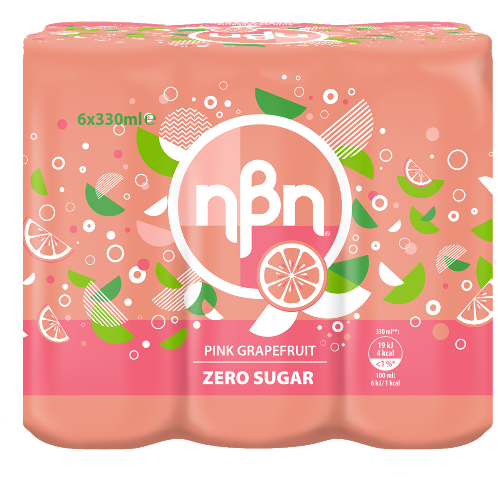 Ηβη Pink Grapefruit Xωρίς Ζάχαρη 6x330ml