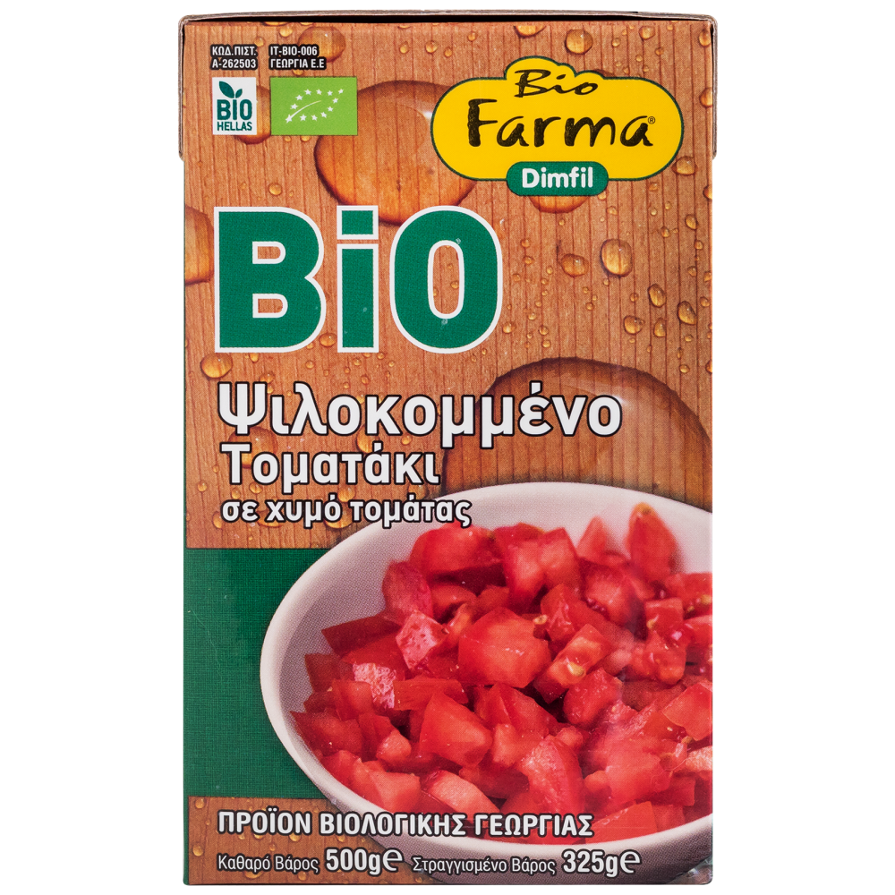 Bio Farma Τοματάκι Ψιλοκομμένο Βιολογικό 500gr