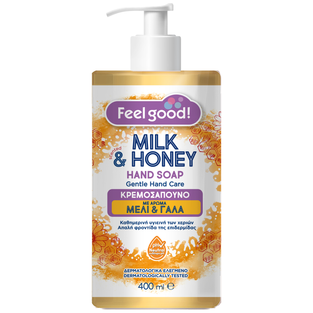 Feel Good Κρεμοσάπουνο Μέλι & Γάλα Βαλβίδα 400ml