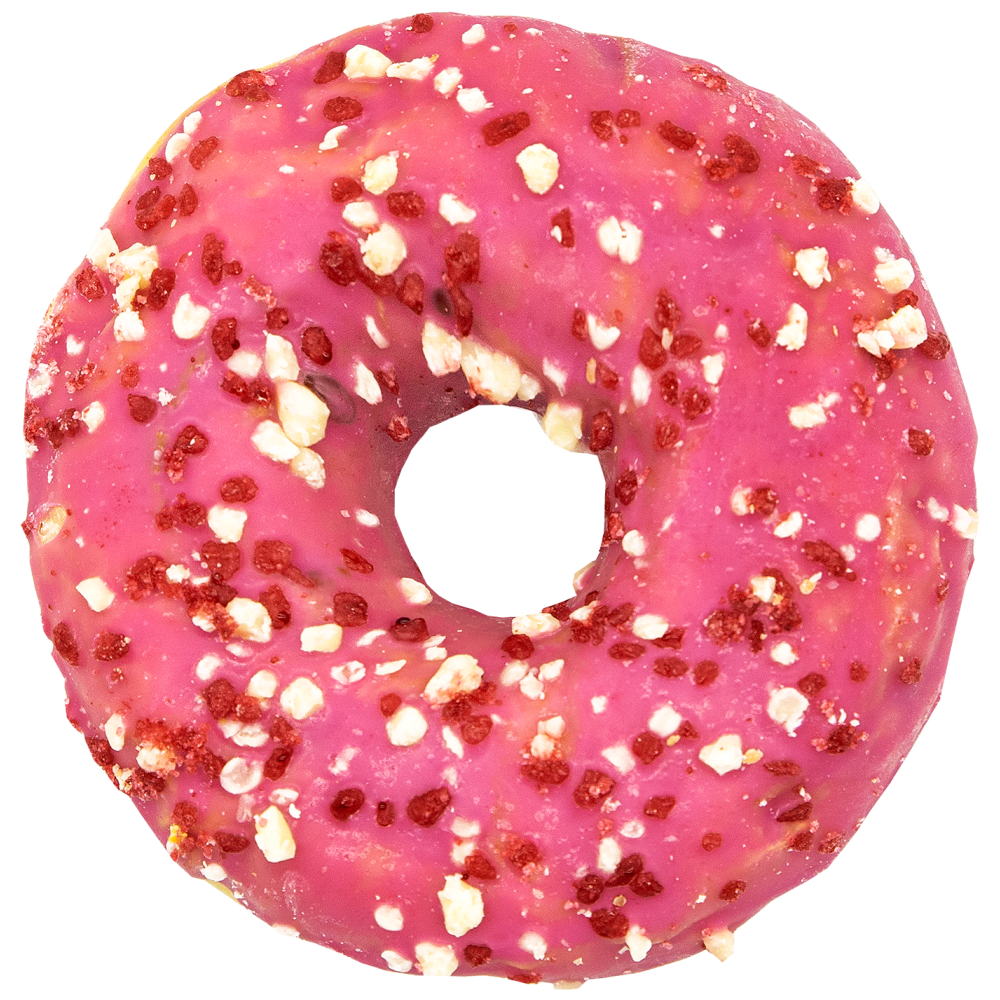 Donuts Μαρζιπαν Με Γέμιση Φράουλα Ψημένο Κατεψυγμένο 70gr