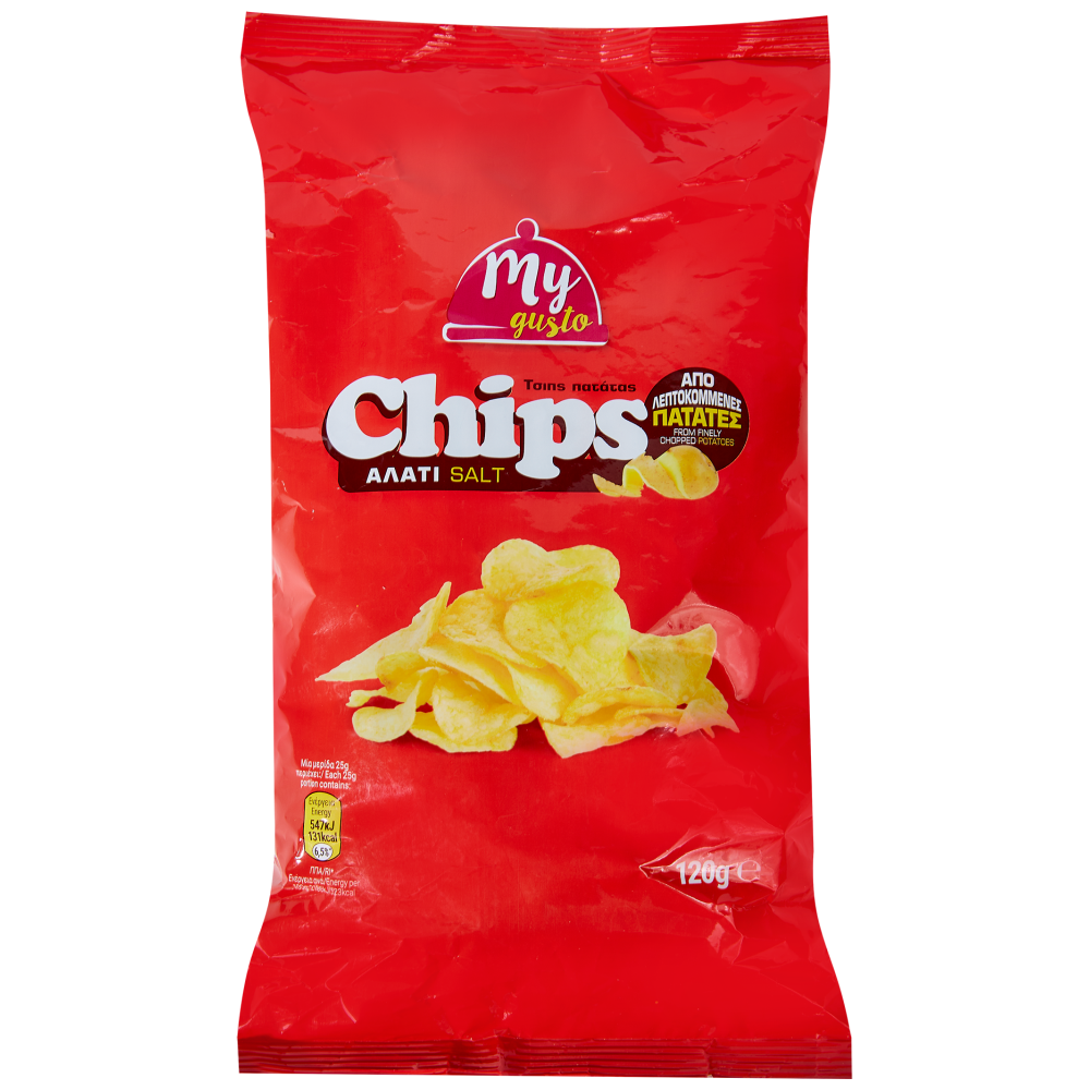 My Gusto Chips Με Αλάτι 120gr