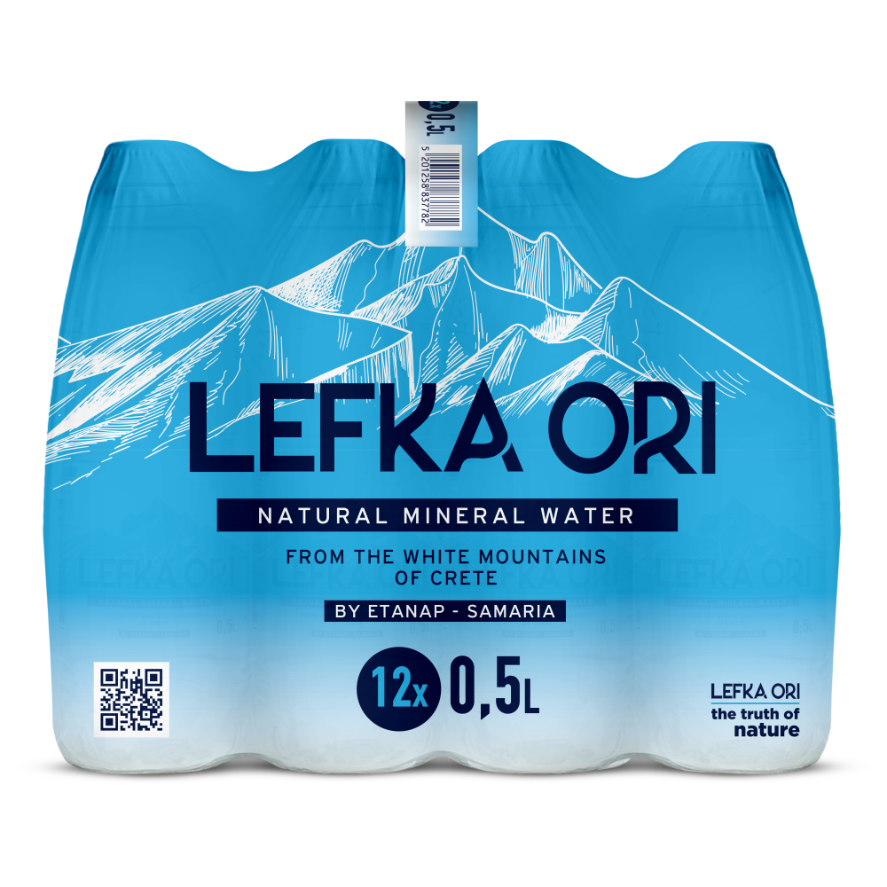 Λευκά Όρη Φυσικό Μεταλλικό Νερό 500ml 12τεμ