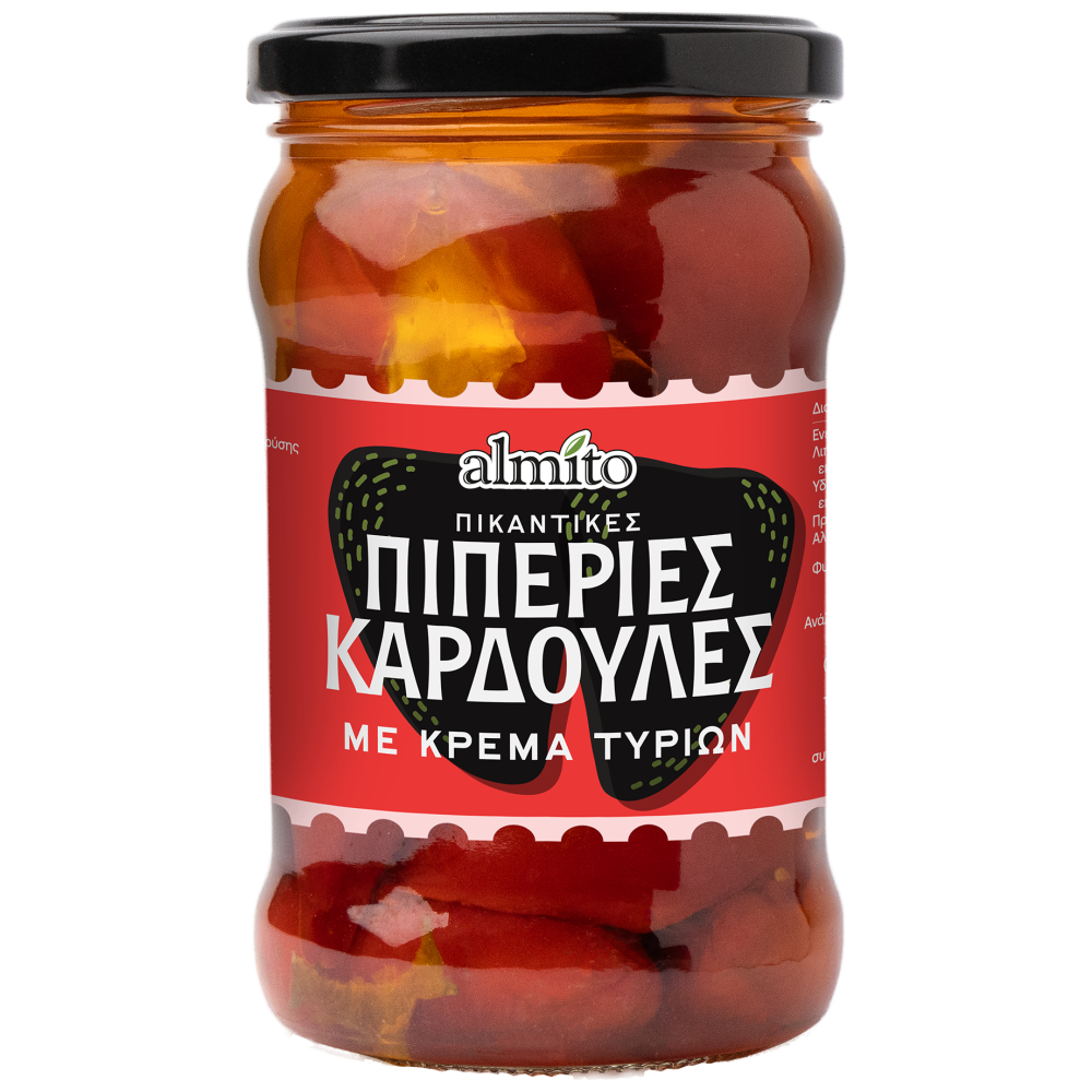 Almito Πιπεριές Πικάντικες Καρδούλες Κόκκινες Με Κρέμα Τυριών 270gr