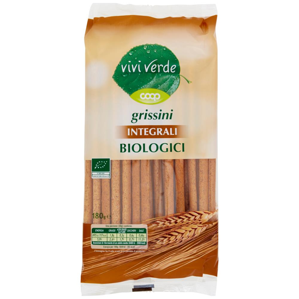 Vivi Verde Κριτσίνια Ολικής Άλεσης Biologico 180gr