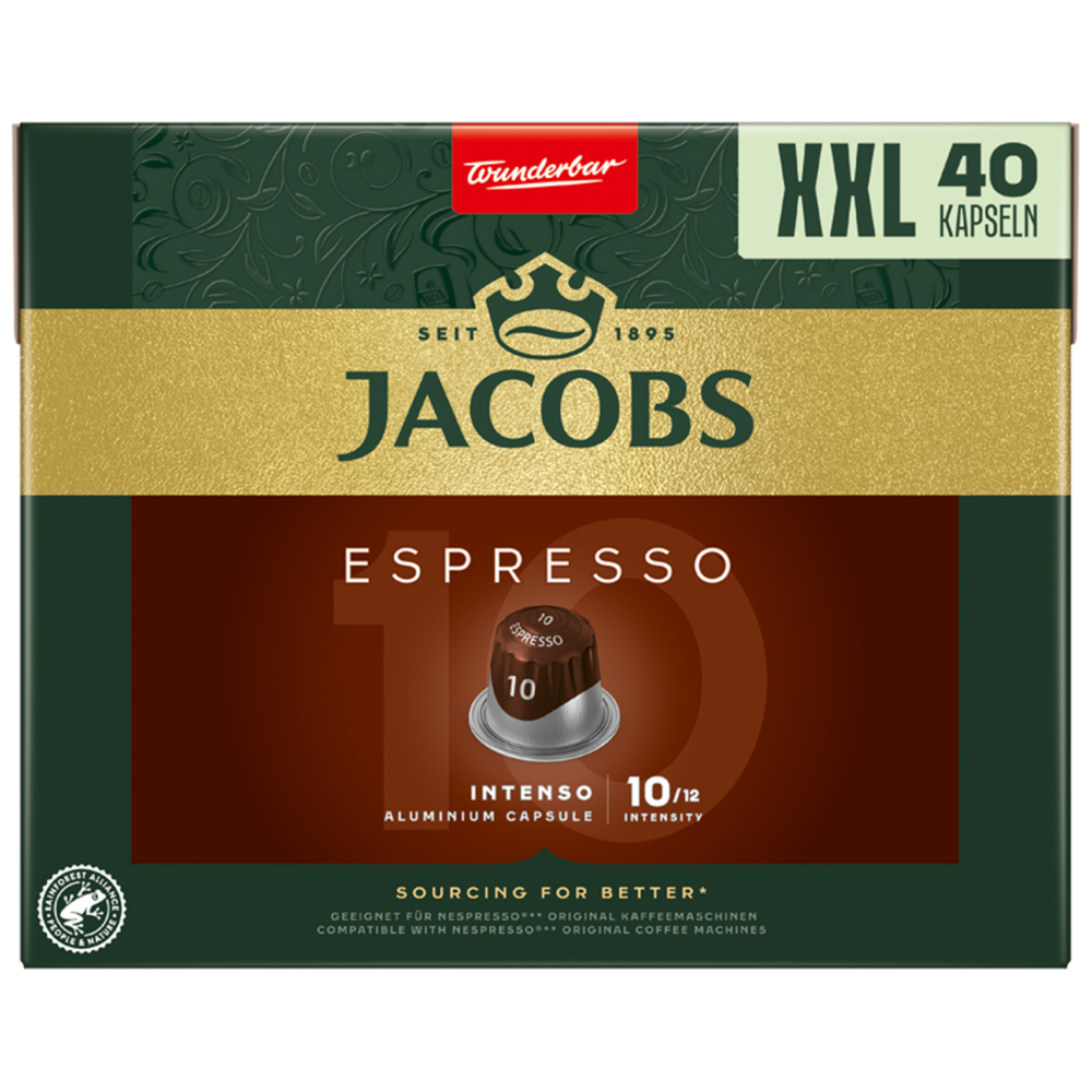 Jacobs Κάψουλες Espresso Intenso Συμβατές Με Μηχανές Nespresso* 40τεμ