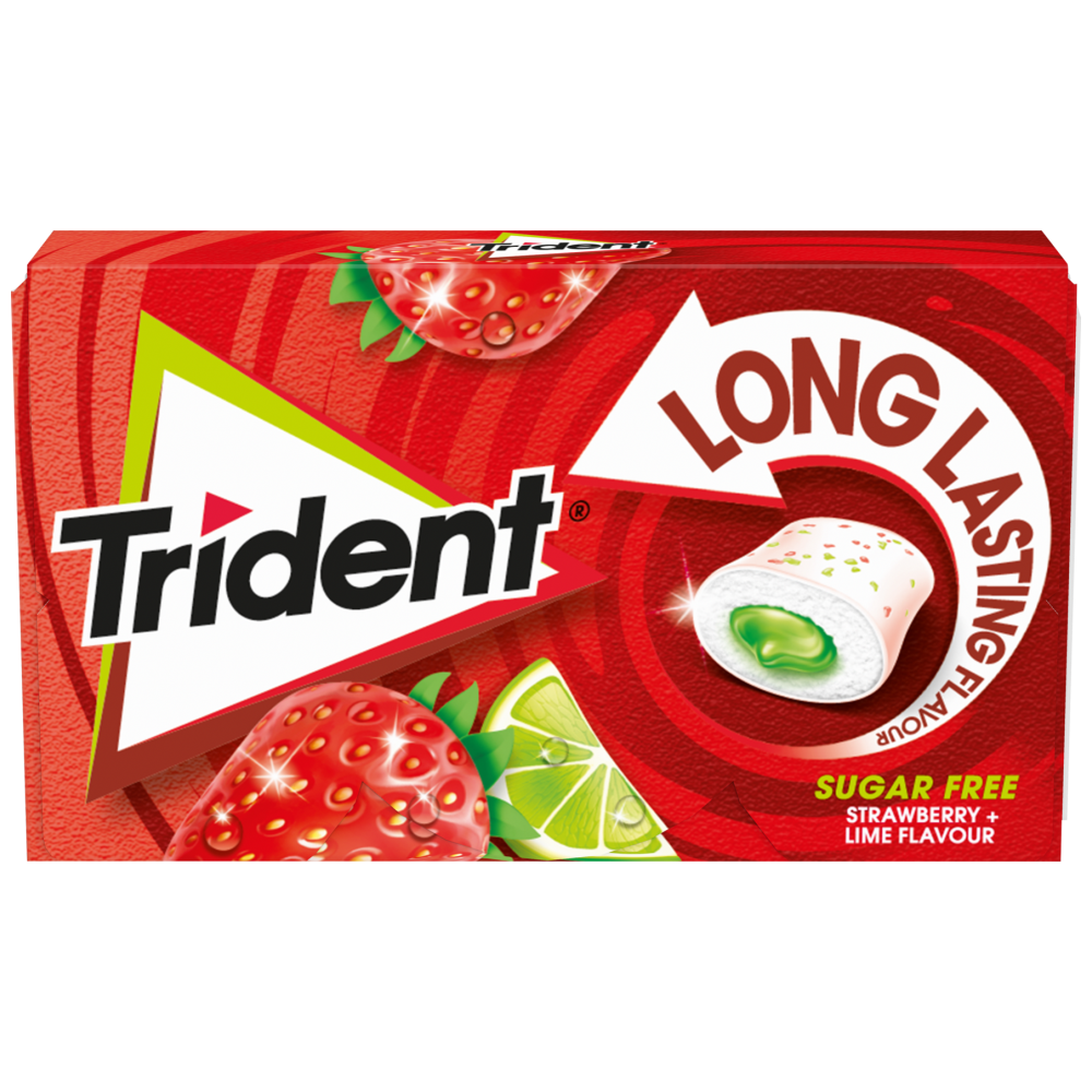 Trident Splash Τσίχλα Φράουλα-Lime 16τεμ