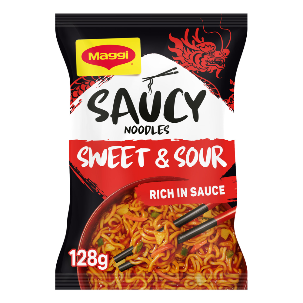 Maggi Saucy Noodles Γλυκόξινο Κοτόπουλο 128gr