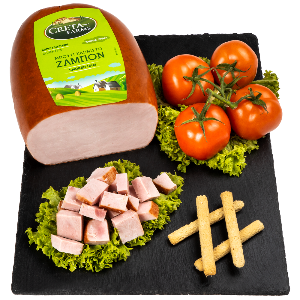Creta Farms Ζαμπόν Μπούτι Καπνιστό Οβάλ Τιμή Κιλού