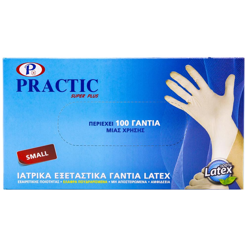 Practic Γάντια Latex Small 100τεμ