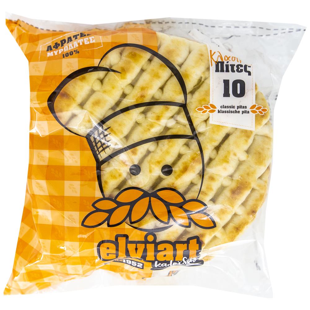 Elviart Πίτες Για Σουβλάκι Σταρένιες 10 Tεμάχια 700gr