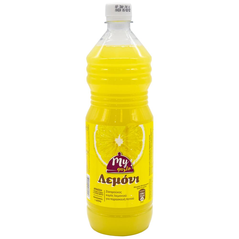 My Gusto Συμπυκνωμένος Χυμός Λεμόνι 1lt