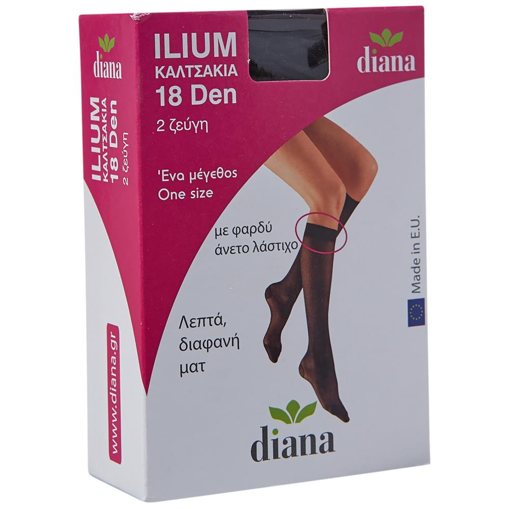 Diana Ilium 18D Καλτσάκια Μαύρα 2τεμ