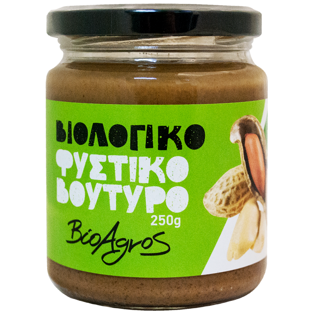 Βιοαγρός Φυστικοβούτυρο Bio Ολικής Χωρίς Αλάτι 250gr