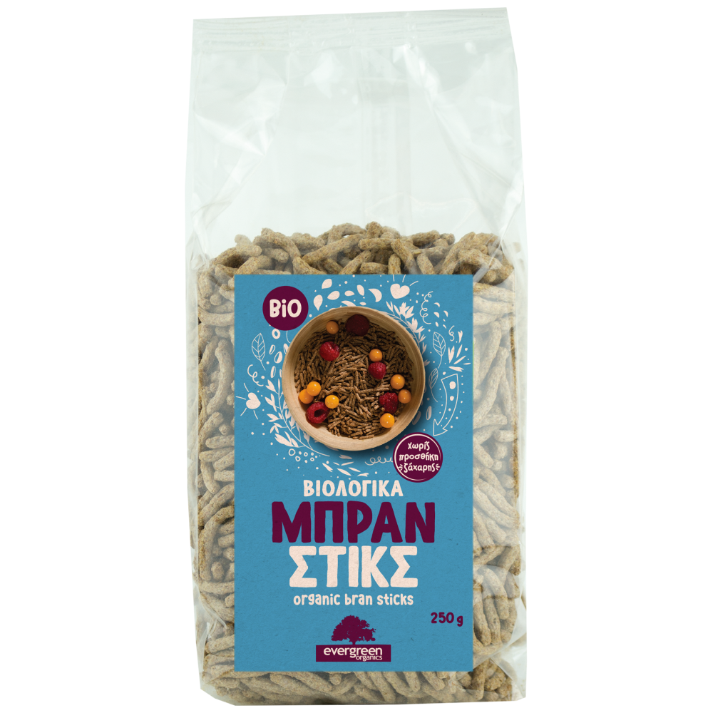 Evergreen Bran Sticks Bio Χωρίς Ζάχαρη 250gr