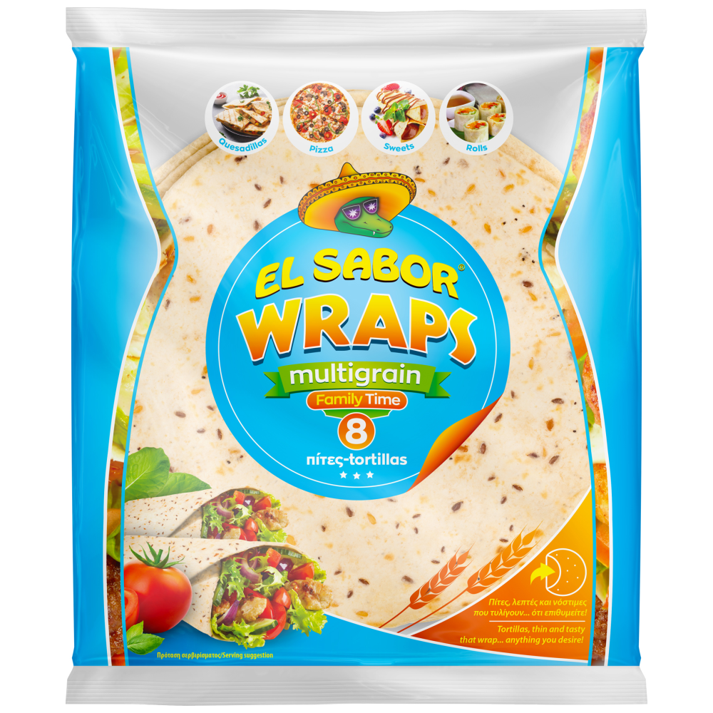El Sabor Τορτίγιες Πολύσπορες 20cm 320gr 8τεμ
