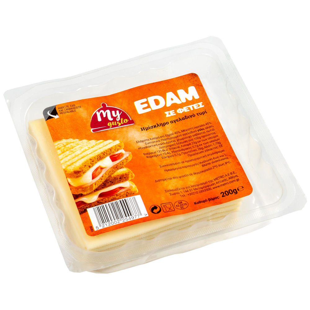 My Gusto Edam Φέτες 200gr
