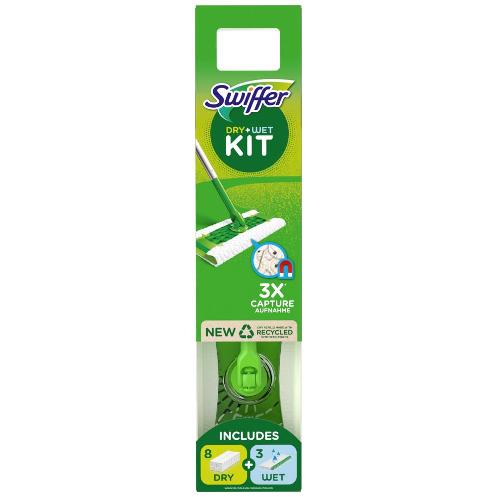 Swiffer Έτοιμη Σκούπα (8 Στεγνά Πανάκια + 3 Υγρά Πανάκια)