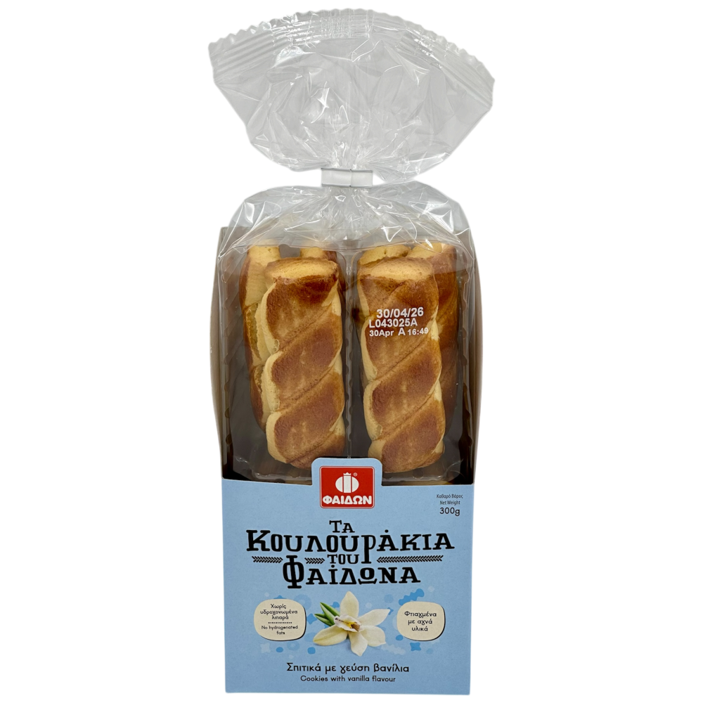 Φαίδων Κουλουράκια Με Γεύση Βανίλια 300gr
