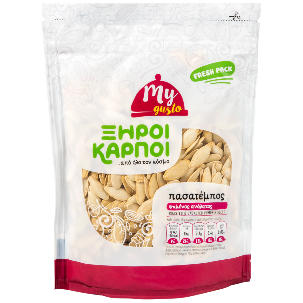 My Gusto Πασατέμπος Ψημένος Ανάλατος Εισαγωγής 150gr
