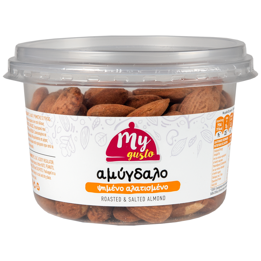 My Gusto Αμύγδαλο Ψημένο Αλατισμένο Δοχείο 200gr