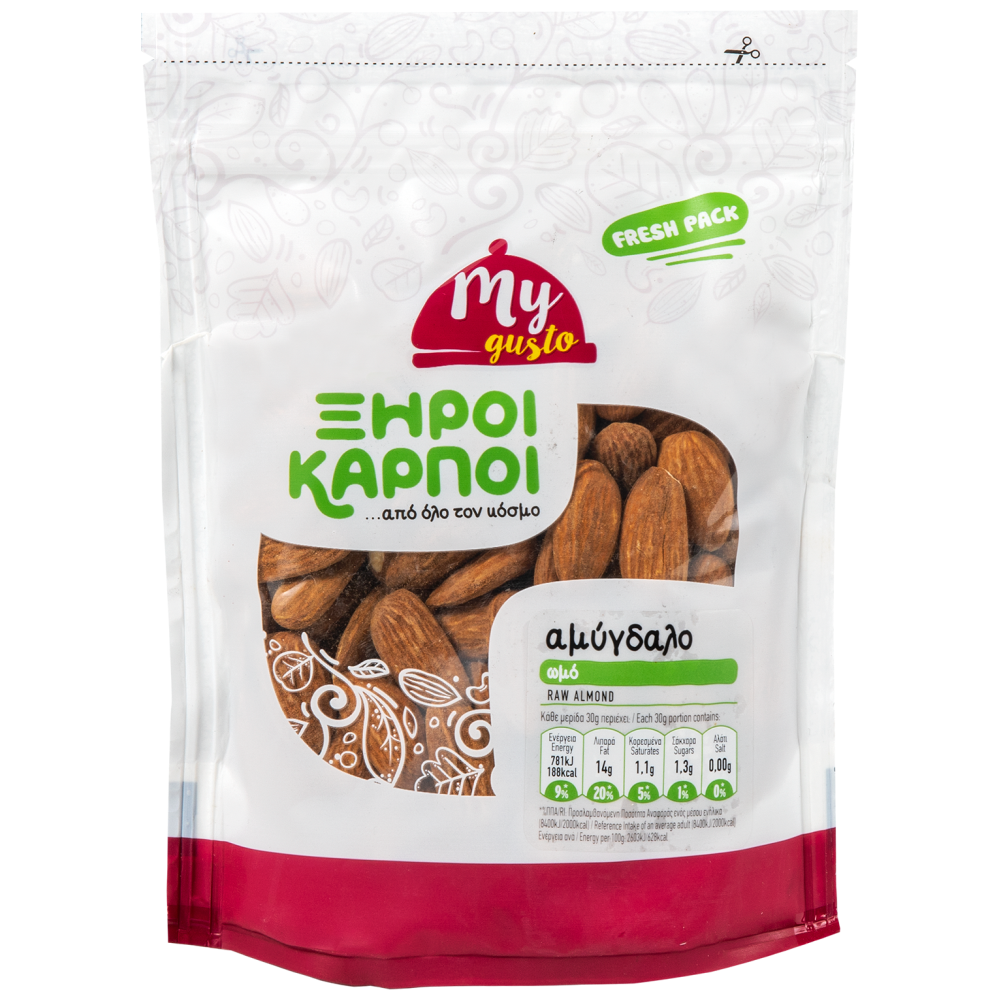 My Gusto Αμύγδαλο Ωμό Ελληνικό 200gr