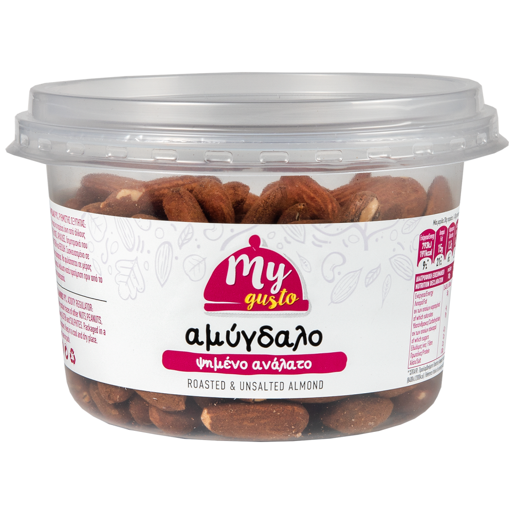 My Gusto Αμύγδαλο Ψημένο Ανάλατο Δοχείο 200gr
