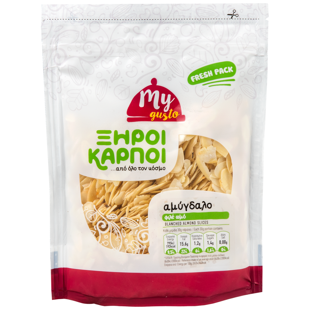 My Gusto Αμύγδαλο Φιλέ Ωμό Εισαγωγής 110gr