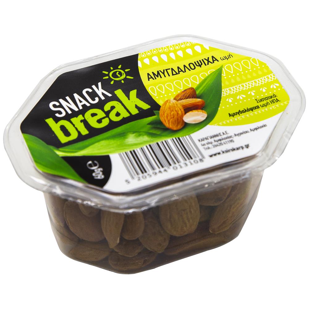 Snack Break Αμυγδαλόψιχα Ωμή 60gr